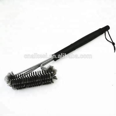 China Cleanging when GRILLING Hot-selling stainless steel wire stiffens long handle grill barbecue cleaning brush for sale