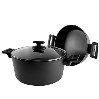 China Sustainable China Manufacturers Home Kitchen Cooking Die Casting Soup Pot Aluminium Non Stick Cookware Pot for sale