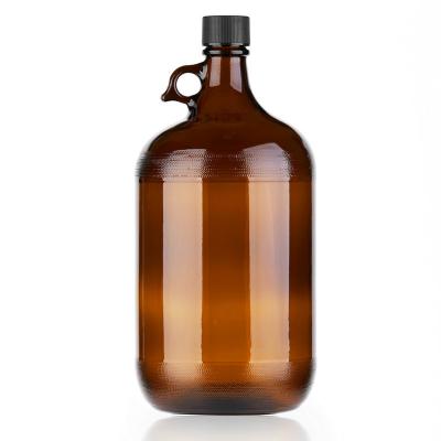 China Medicine 2.5 L Have Ears Reagent Bottle Sample Bottle Brown Glass Resin Chemical Cover The Bottle for sale