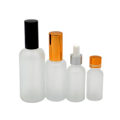 China Cosmetics Cosmetic Manufacturers Supply Glass Dropper Bottle 5ml10ml15ml20ml30ml50ml100ml Frosting Essence Oil Dropper Bottle for sale