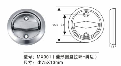 Chine Acier inoxydable en bois d'anneau de traction de porte en métal d'anti corrosion pour l'utilisation commerciale résidentielle à vendre