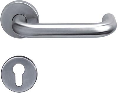 China Euro Style 316 Stainless Steel Door Handles Tube Lever Type For Wooden Metal Door for sale