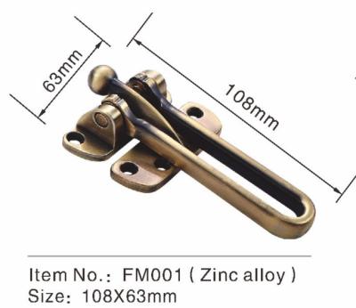 Chine Serrure convenable de chaîne de porte de degré de sécurité de matériel de porte de sécurité de porte en alliage de zinc de chaîne à vendre