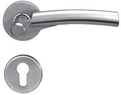 China Casting Solid Stainless Steel Door Handles Metal Door Security Door Handle for sale