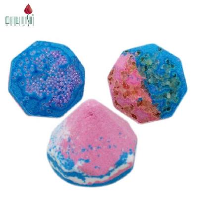 China Organic Diamond Shaped Fizzy Bath Bomb Kids Shower Essential Oil Bath Fizzer Set for sale