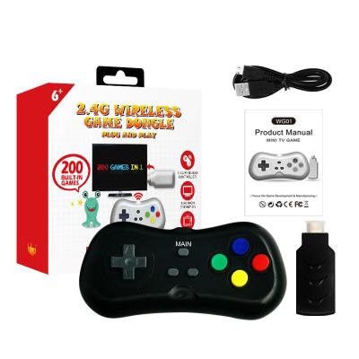 China Mini Handheld Video Games Console 1:1 Output Game Speed ​​FPS Game Console With 200 Latest Design Retro Games 2.4G TV Wireless Game Controller for sale