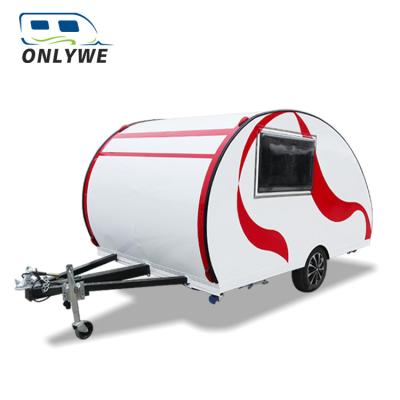 China Onlywe Caravan Mini Travel Trailer Teardrop Trailer Camping Caravan for sale