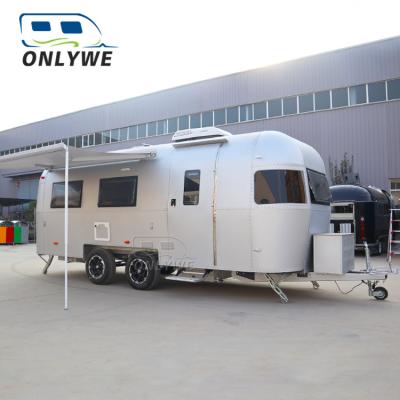 China Travel trailer Onlywe airstream camping caravan rv motorhomes aluminum frame travel trailers for sale