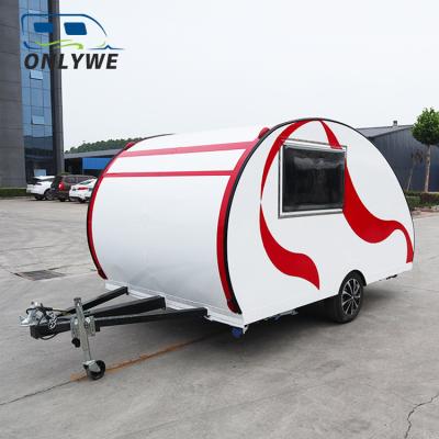 China Onlywe travel trailer best mini hard floor camping trailer with kitchen teardrop camper for sale