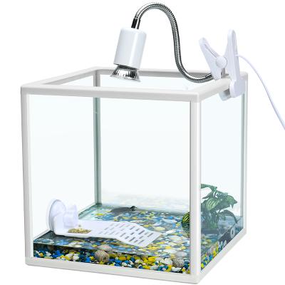 China Frame(white/black) of yee viable brand turtle square glass tank 30*30*30cm for sale