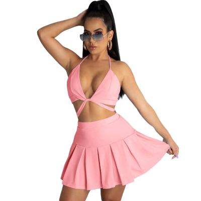 China Breathable Fashionable Breathable Teens Girls Clothes Workout 2 Piece Summer Shorts Set Bra Outfit Skirts Set Yoga Shorts for sale