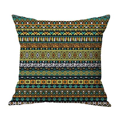 China New Simple Designs Geometric Colorful Pattern Printing Cushion Cover Pillow Case Decor for sale