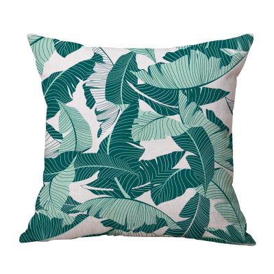 China Simple Popular Printed Tropical Printed Pillow Canvas Cover Cushion Cover for sale