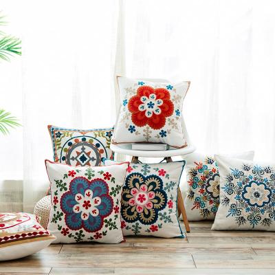 China Nordic Chinese Embroidered Embroidery Cushion Pillow Cover For Home Decor for sale