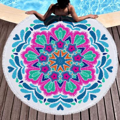 China Wholesale Customized Compressed 3D Printed Custom Sublimation Digital Beach Towel for sale