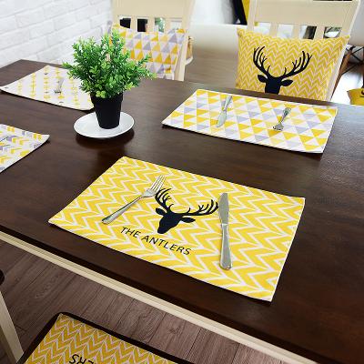 China CLASSIC Hot Sale Cotton Linen Eat Mat Bar Mat With Decorative Table for sale