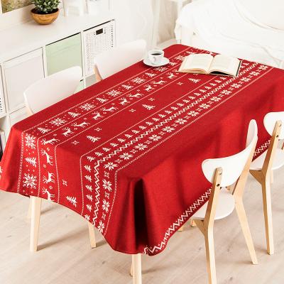 China Christmas waterproof decoration factory direct table cover Christmas tablecloth for sale