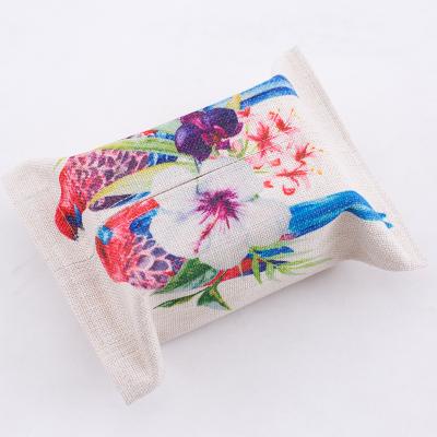 China Manufacturer Fresh Plant Cotton Modern Stylish Recycled Fabric Tissue Box for sale