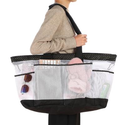 China Other factory direct sale mesh handbag large capacity storage bag quality beach bag for sale