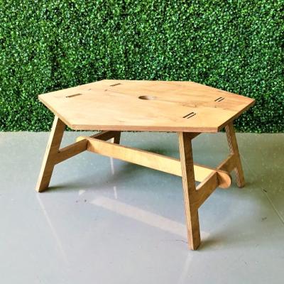 China Environmental Outdoor Camping Barbecue Picnic Portable Folding Six Position Camping Table Wooden Folding for sale