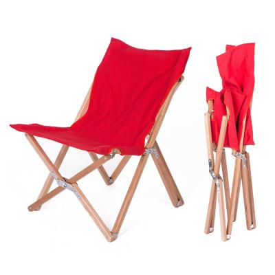 China Minimalist Lightweight Folding Camping Chair Portable Wooden Outdoor Furniture for sale