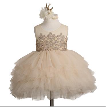 China Ivy10042G Little Girls Tutu Dress Infants Girls Tulle Dress Breathable Baby Layered Princess Dress Up Dress for sale