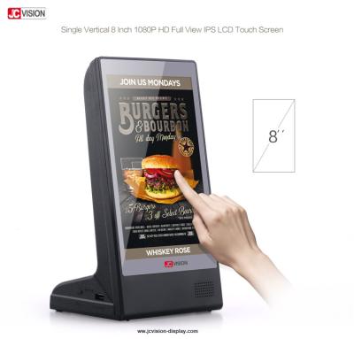 China JCVISION Indoor Advertising Display Menu Powerbank Digital Table Advertising Display For Restaurant for sale