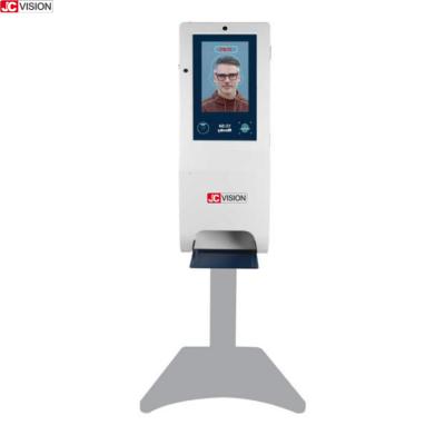 China JCVISION Indoor 21.5 Inch Automatic Sanitizer Dispenser Face Recognition Hand Thermostat Temperature Sensor LCD Digital Display for sale