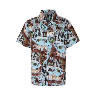 China Breathable new promotion aloha design summer cotton canvas shirt special floral photos for sale