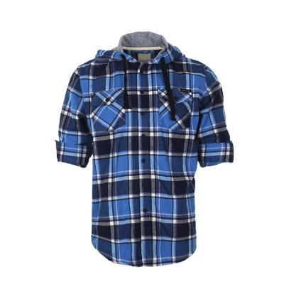 China Viable Professional Soft Casual Yarn Dyed Plaid Cotton Wholesale Hooded Shirts For Men for sale