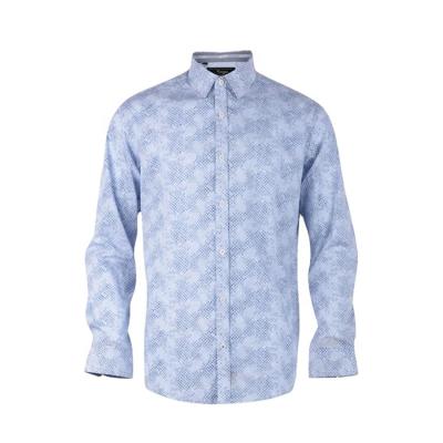 China OEM Sustainable Service Wholesale Comfortable Long Sleeve Printed Italian Men Shirt Dress Office Style Patterns for sale