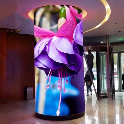 China TOPLED P2 indoor curved advertising full color soft module flexible foldable led video wall panel for sale