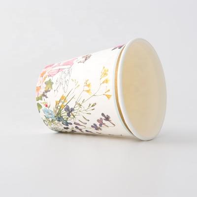 China Factory single wall OEM waxed dixie cups gelato paper cup for wholesales for sale