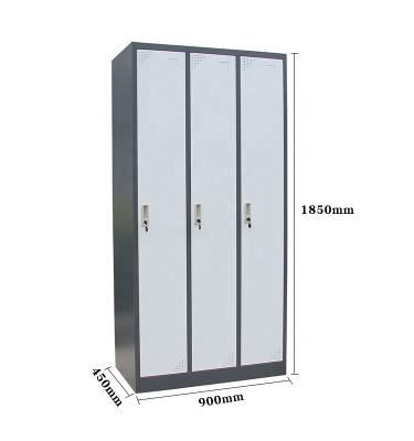 China JF-3B1A Staff Work Clothes Locker Box Storage School Locker With 3 Door JF-3B1A en venta