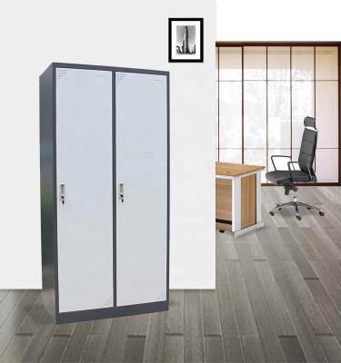 China JF-2B1A Hot Selling Steel Office Gym Locker Wardobe Cabinet For Hospital 2 Door Locker en venta