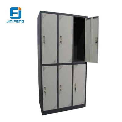 China Utilities Factory Sale Metal Storage Locker 6 Door Steel Locker For Staff for sale