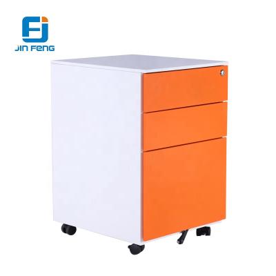 China Hot Sale Rotation Movable Steel Desk Files Pedestal Cabinet Under Desk for sale