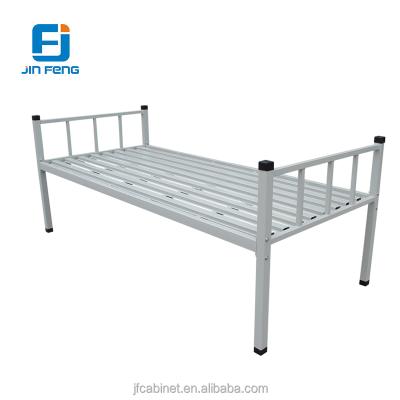 China Single Row Supply Cheap Metal Bed Army Used Single Bed 2000mm Width for sale