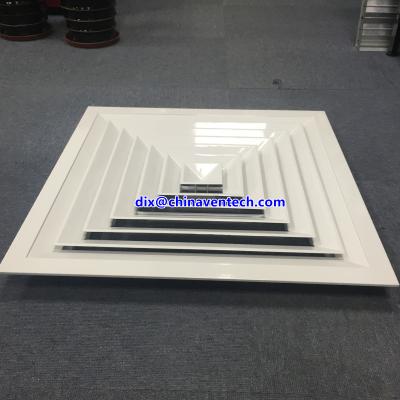 China Modern HVAC Rooms Air Conditioners Air Canopy Grille Aluminum Return Air Square Ceiling Diffuser for sale