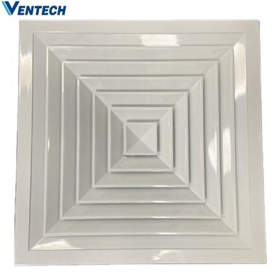 China Modern Aluminum Air Vent Grille Air Duct HVAC Square Diffuser Ceiling Air Diffuser for sale