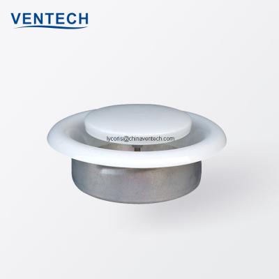 China Removable Core Ventech GI Leaf Exhaust Air Ceiling Diffuser Around Part Ventilation Metal Disc Valve Supply Return Air Grille Kitchen Diffuser for sale