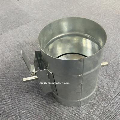 China HVAC Modern Air Damper Systems Manual Round Air Duct Rack Volume Control Damper for sale