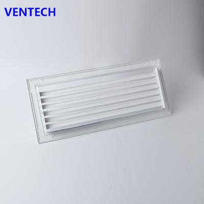 China Adjustable Blades HVAC Ceiling Air Grille Aluminum Deflection Return Single Grille for sale