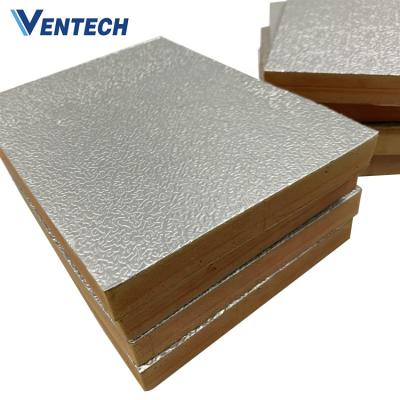 China Contemporary fireproof pu/polyurethane aluminum foil foam phenolic board pre-insulated duct board for HVAC air duct for sale