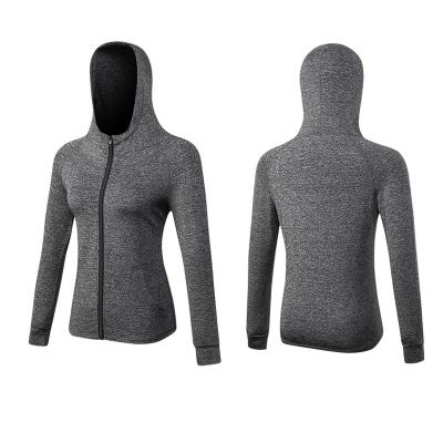 China Amazon border women's breathable workout clothes tops sportswear jackets printed to dye tying bare hooded blouses fabric yoga clothes for sale