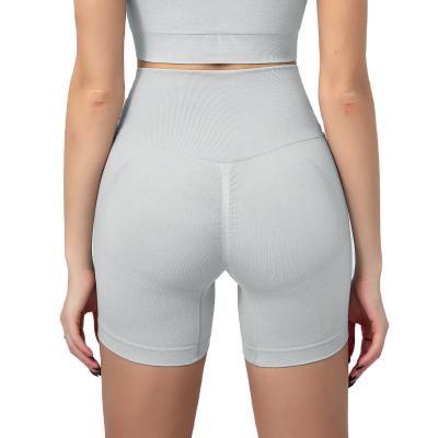 China Women's Breathable Soft Stretchy Seamless Butt Active Running Exercise Crac! crack! shorts high waist seamless butt lift shorts for sale