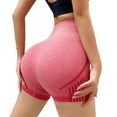 China Wholesale Custom Women's Breathable Exercise Shorts Seamless High Waist Butt Lift Plus Size Soft Stretch Seamless Active Running Shorts for sale