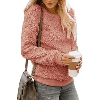 China New Arrival Women's Anti-pilling Fuzzy Fleece Sweatshirt Warm Cozy Sherpa Fleece Pullover Winter Tops for sale