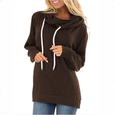 China New Arrival High Quality Anti-pilling Women's Long Sleeve Custom Drawstring Hoodie for sale