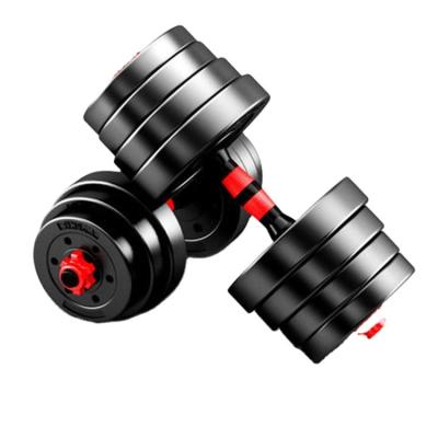 China Adjustable Weight 10KG Dumbbell Barbell Set With Connect Rod Custom Logo Gym Fitness Adjustable Weight Training Set For Men for sale